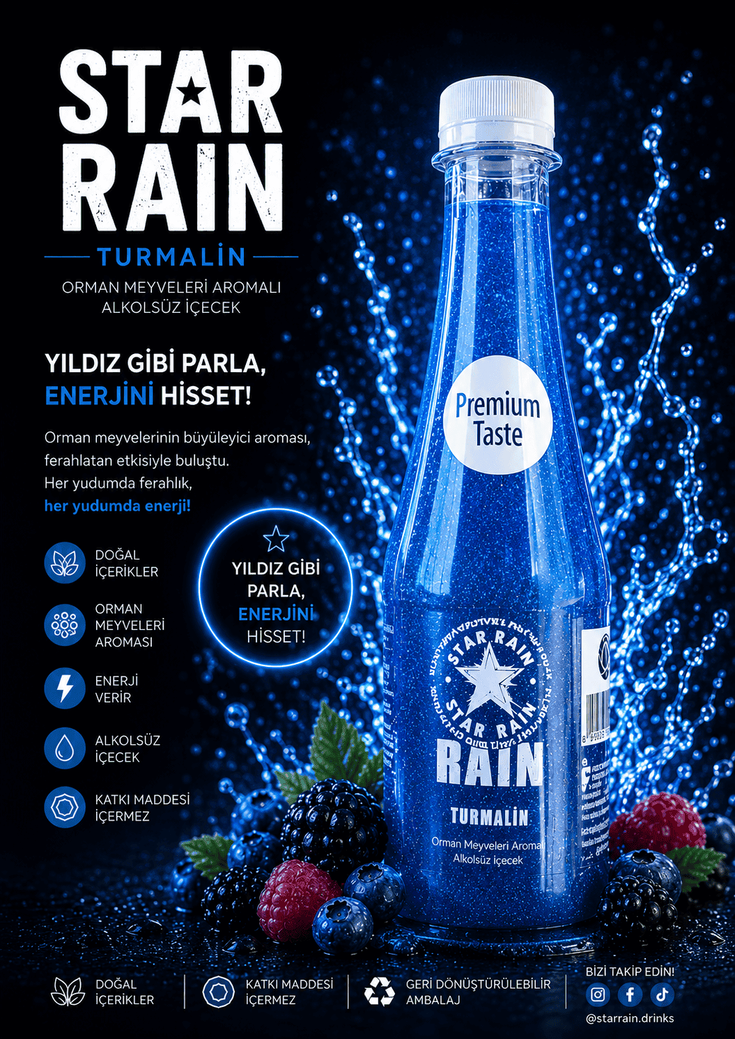 Star Rain Turmalin